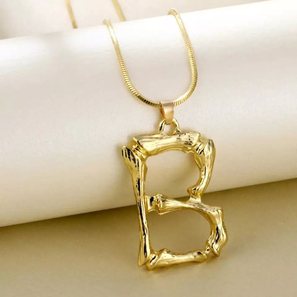 Bamboo Initial Necklace