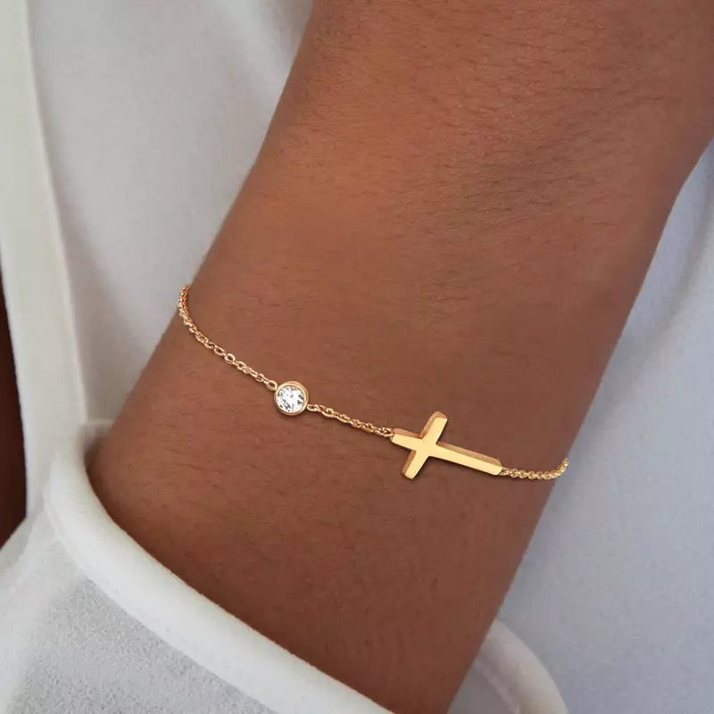 Dainty Cross Bracelet