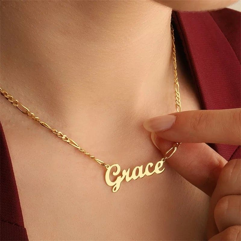 Figaro Chain Name Necklace