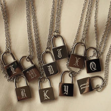 Load image into Gallery viewer, Initial Padlock Necklace
