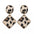 Geometric Drop Animal Print Earrings