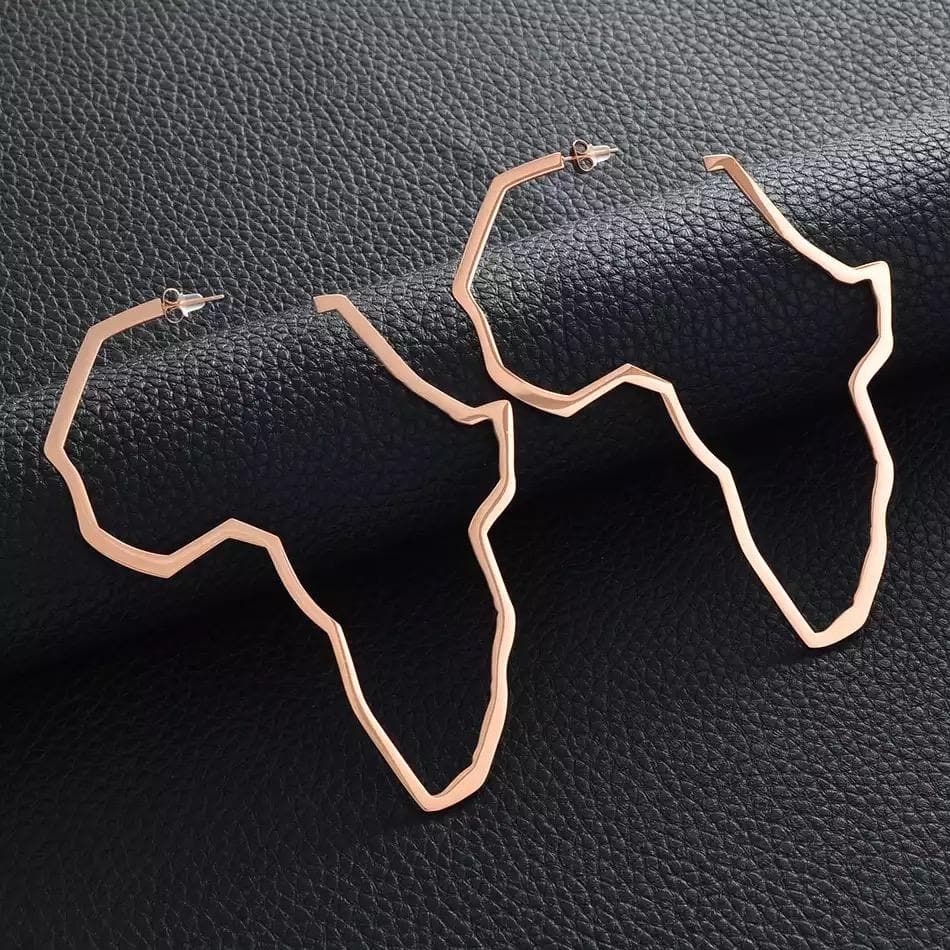 Africa Map Earrings