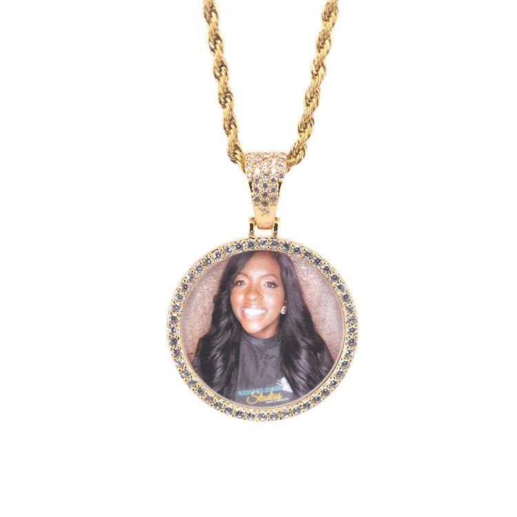 Crystal Plated Personalized Photo Chain