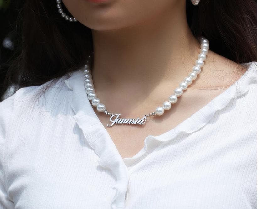 Pearl Name Necklace