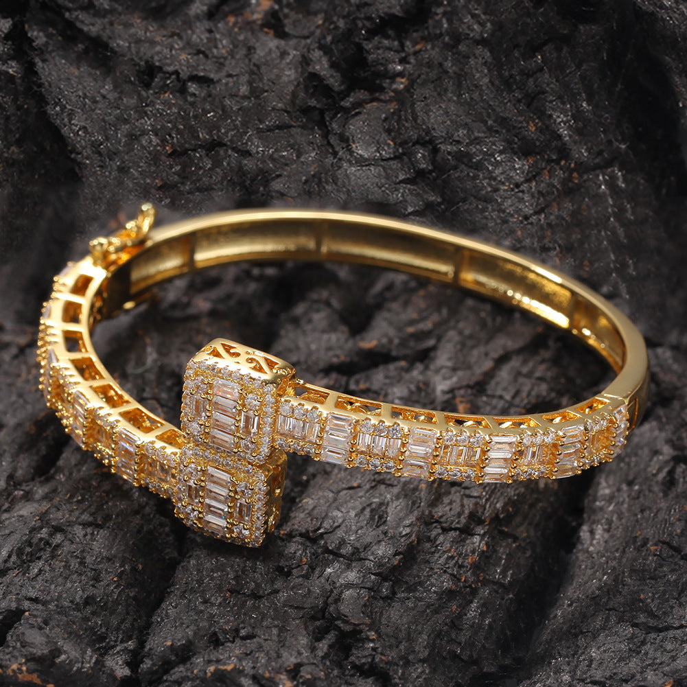 Cubic Zirconia Baguette Bracelet Bangle