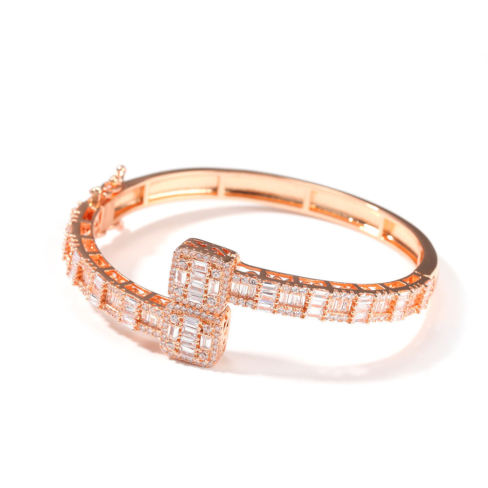 Cubic Zirconia Baguette Bracelet Bangle