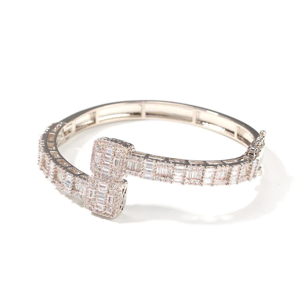 Cubic Zirconia Baguette Bracelet Bangle