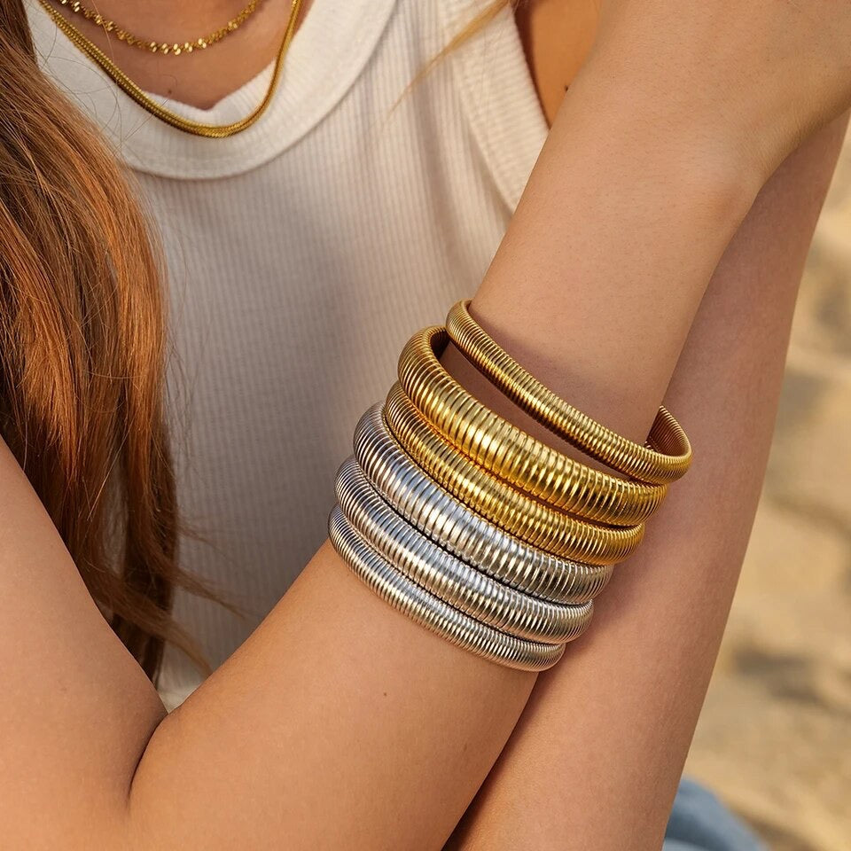 Spiral Layered Bangles