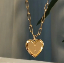 Load image into Gallery viewer, Initial Letter Heart Necklace
