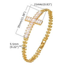 Load image into Gallery viewer, Cubic Zirconia Cross Bracelet
