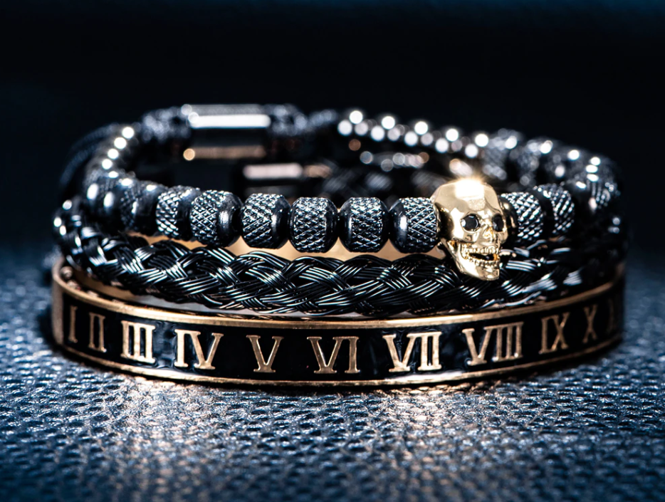 Skull Roman Numeral Bracelet