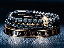 Load image into Gallery viewer, Skull Roman Numeral Bracelet
