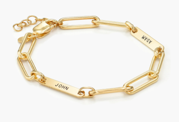 Gracie Personalized Bar Paperclip Bracelet