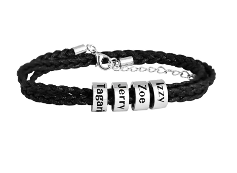 Men's Personalized Leather Bracelet