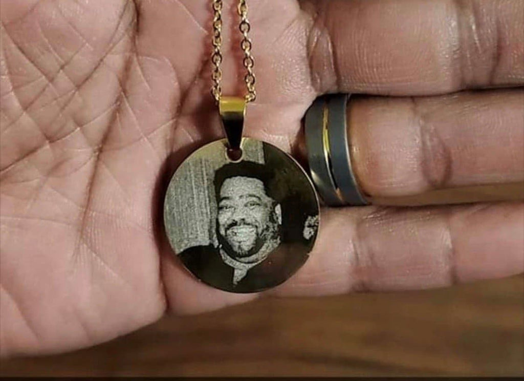 Engraved Photo Necklace