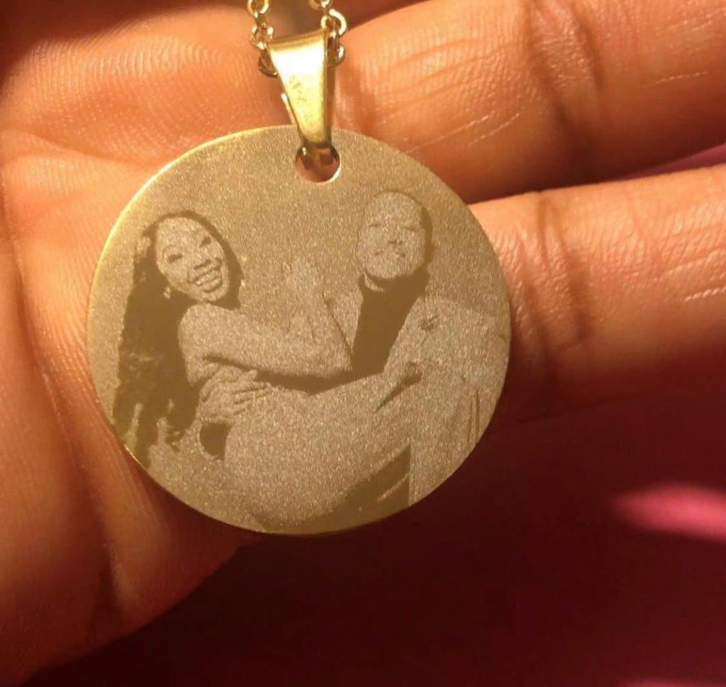 Engraved Photo Necklace