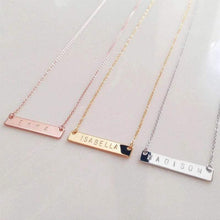 Load image into Gallery viewer, Engraved Bar Necklace | Bar Necklaces | Best Bar Necklace
