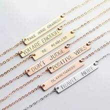 Load image into Gallery viewer, Engraved Bar Necklace | Bar Necklaces | Best Bar Necklace
