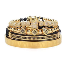 Load image into Gallery viewer, Royal Roman Numeral Crown Bracelet
