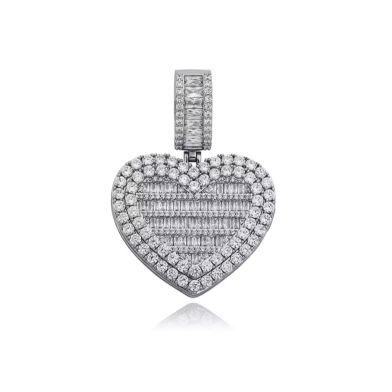 Crystal Heart Locket Necklace