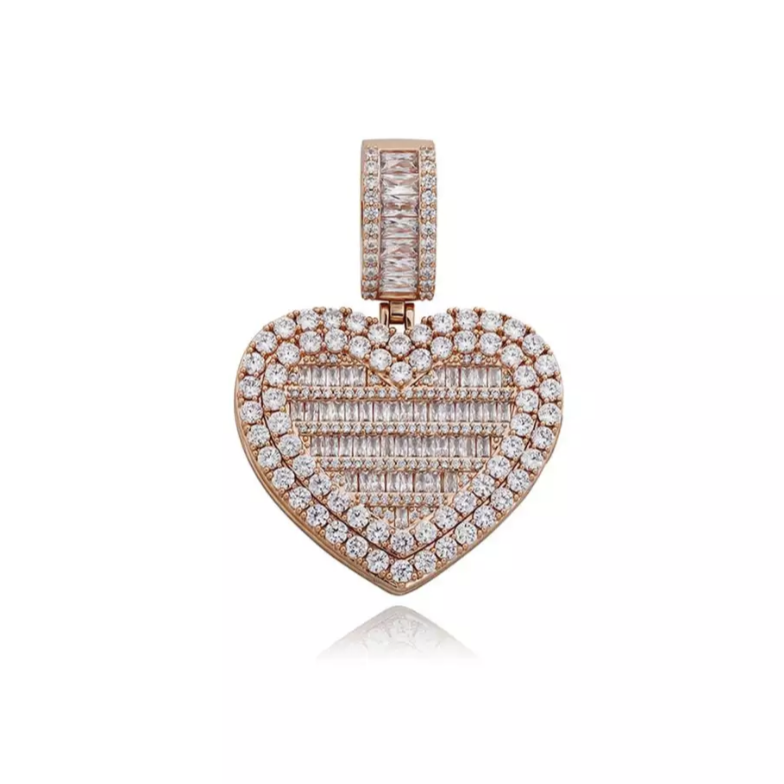 Crystal Heart Locket Necklace