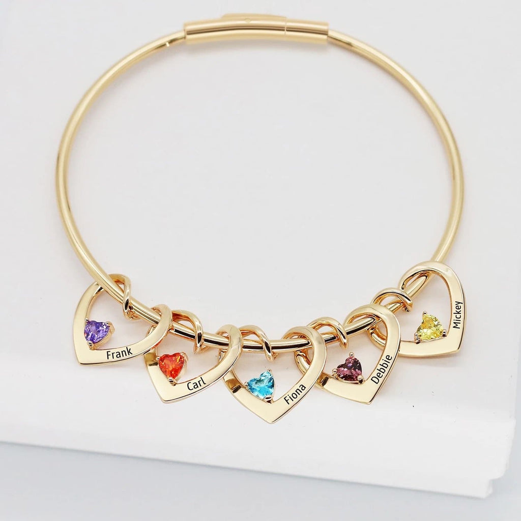 Hearts of Love Birthstone Bracelet