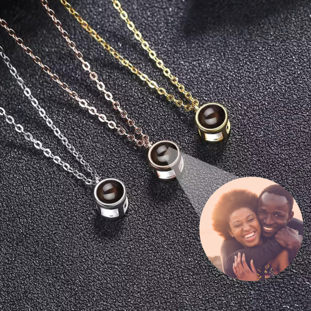 Personalized Photo Projection Necklace 925 Sterling Silver Heart Penda –  MEMOJEWELS