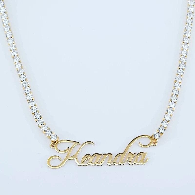 Personalized Tennis Name Necklace