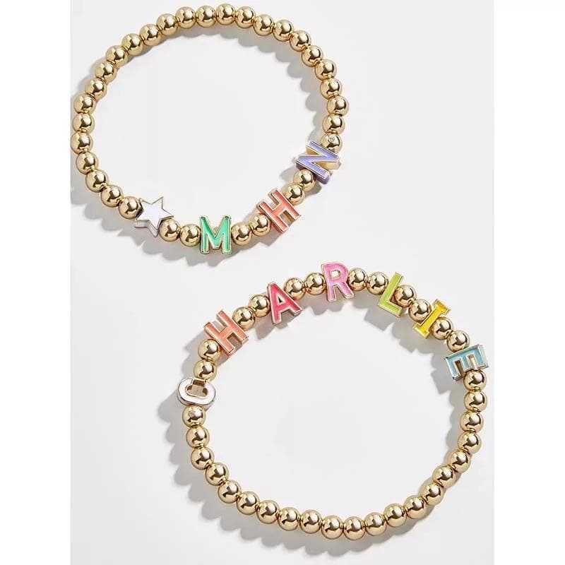 Cut Out Beaded Enamel Bracelet