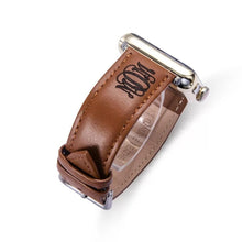 Load image into Gallery viewer, Leather Monogram Apple Watch Band
