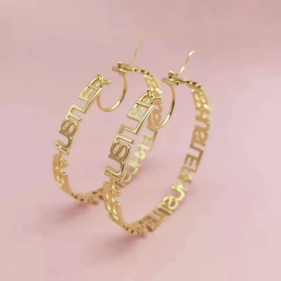 Hoop Name Earrings
