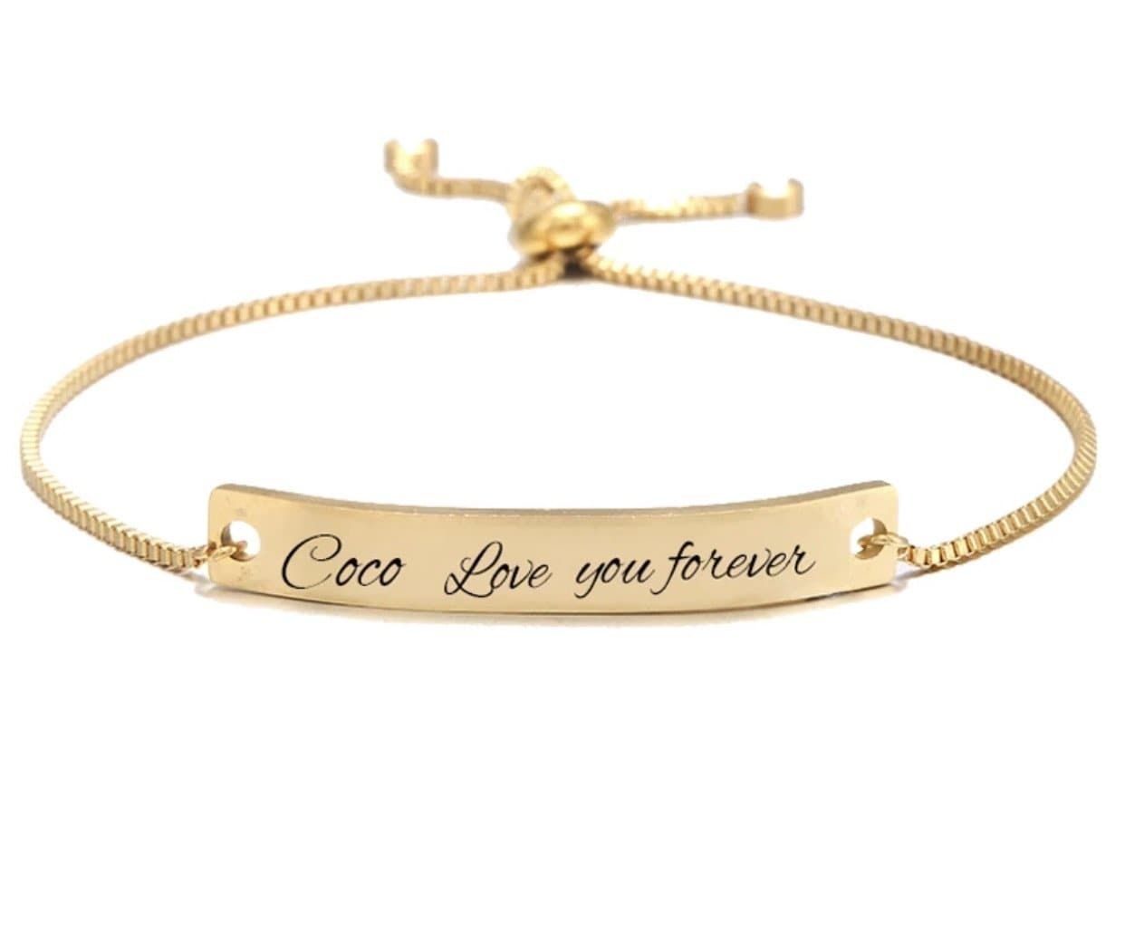 Engraved Name Plate Bracelet