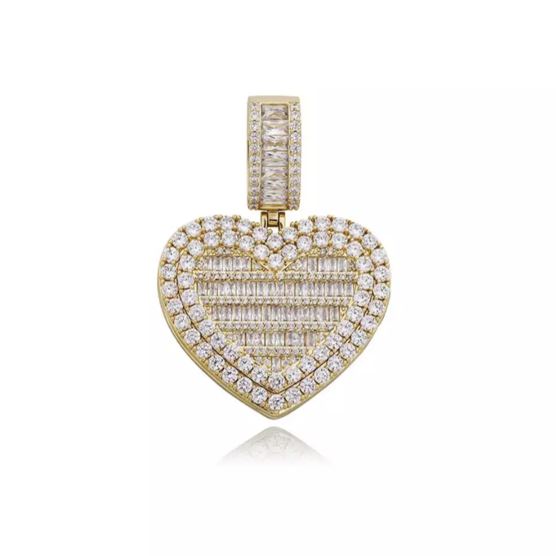 Crystal Heart Locket Necklace