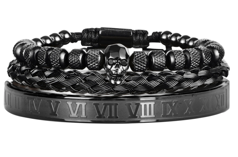 Skull Roman Numeral Bracelet