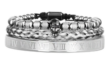 Load image into Gallery viewer, Skull Roman Numeral Bracelet
